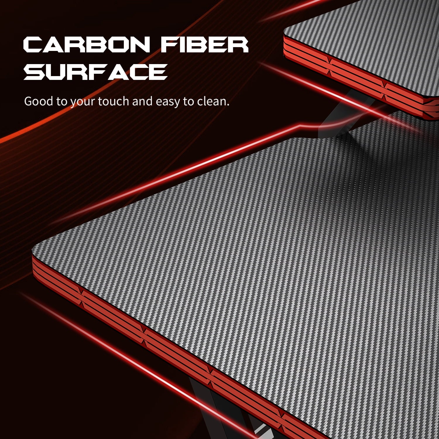 LACOO 47.2-Inch Gaming Desk Home Office Desk Modern Style Writing Table with Cup Holder Headphone Hook, Black