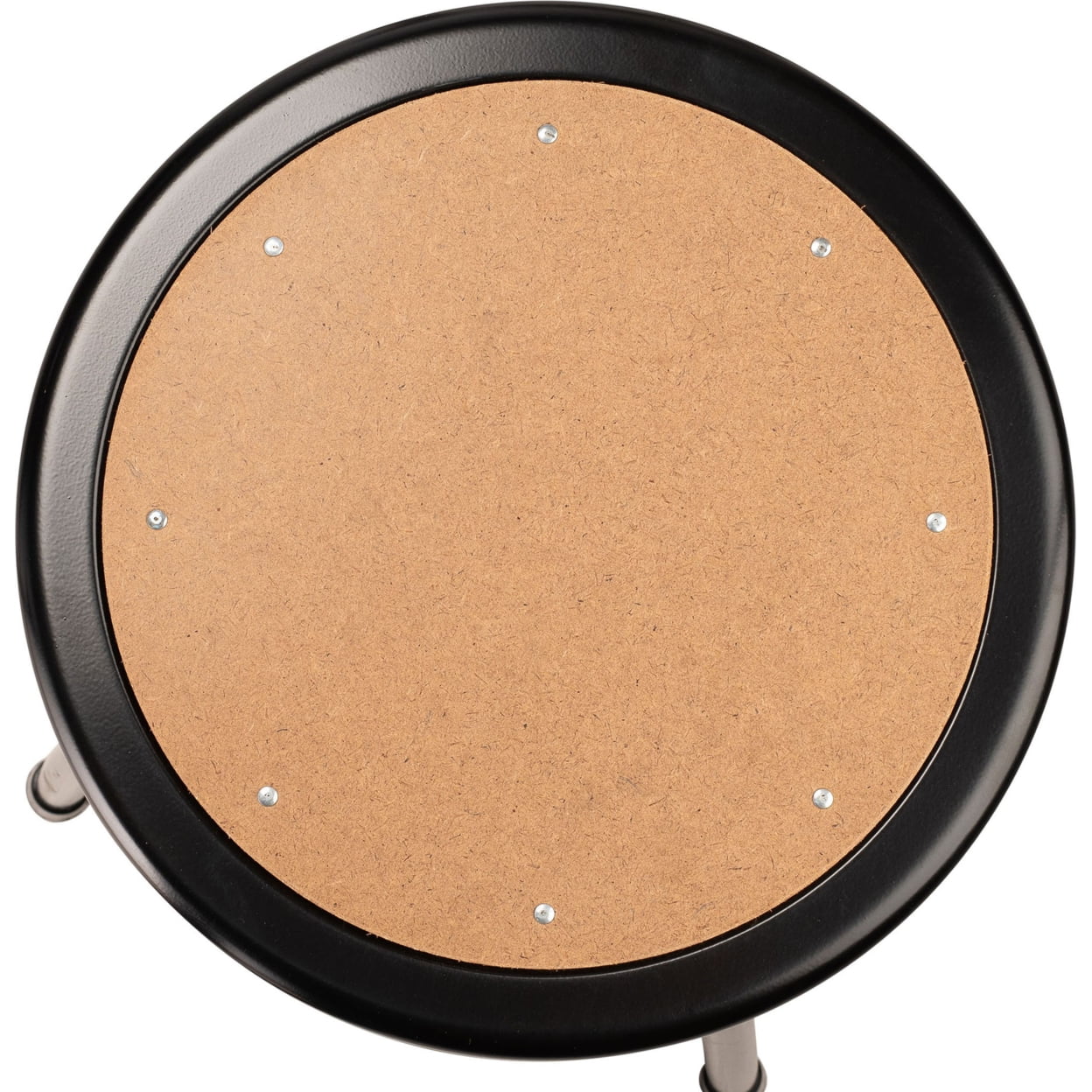 18.5 -26.5" Height Adjustable Heavy Duty Steel Stool with Backrest - Black