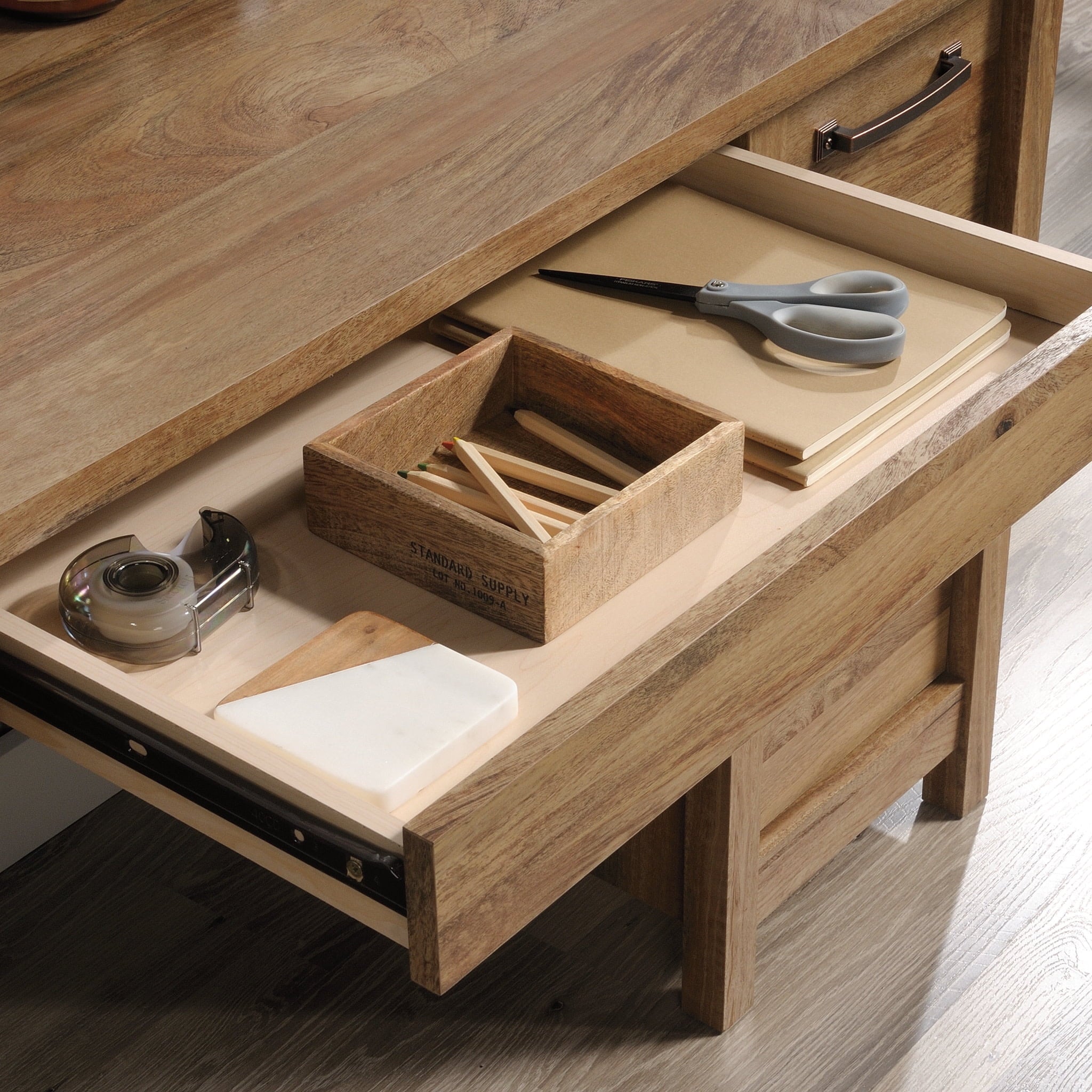 Sauder Cannery Bridge Computer Desk, Sindoori Mango Finish