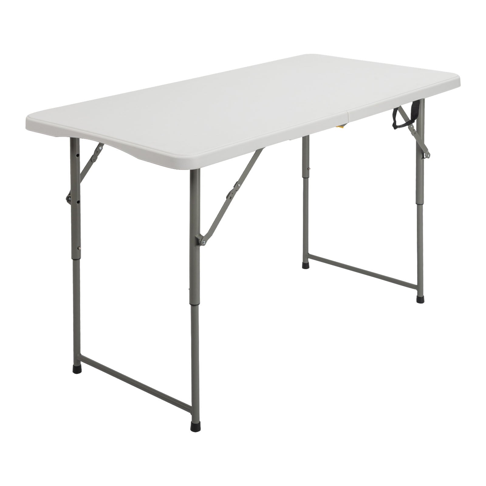 SamyoHome 4' Plastic Folding Rectangular Card Table, White, Table for Indoor Outdoor, White
