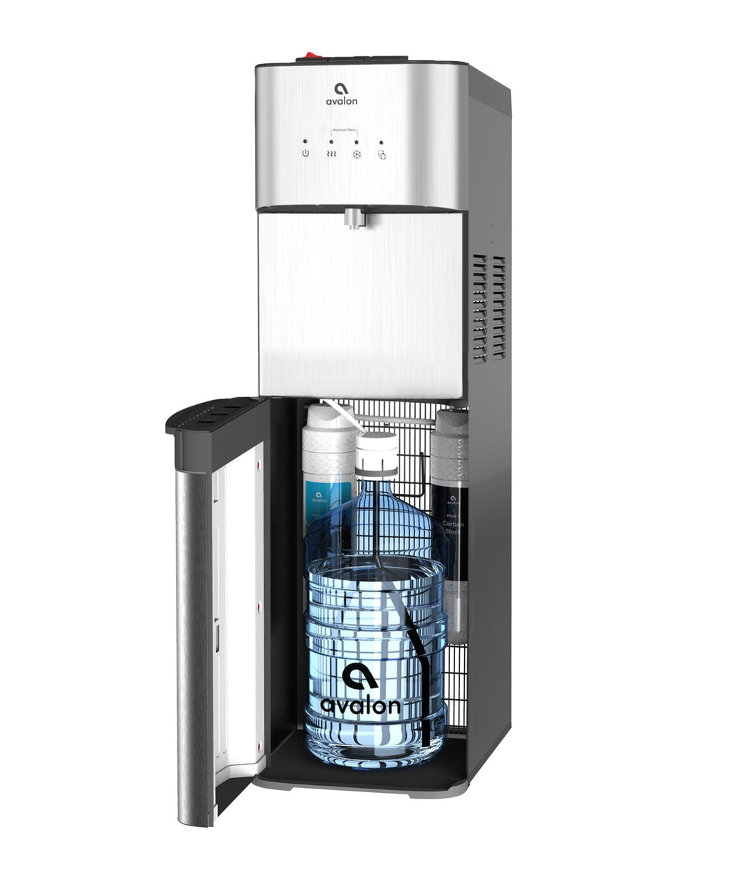 Avalon Bottom Loading Stainless Steel Water Cooler with Filtration, 5 Gallon Capacity