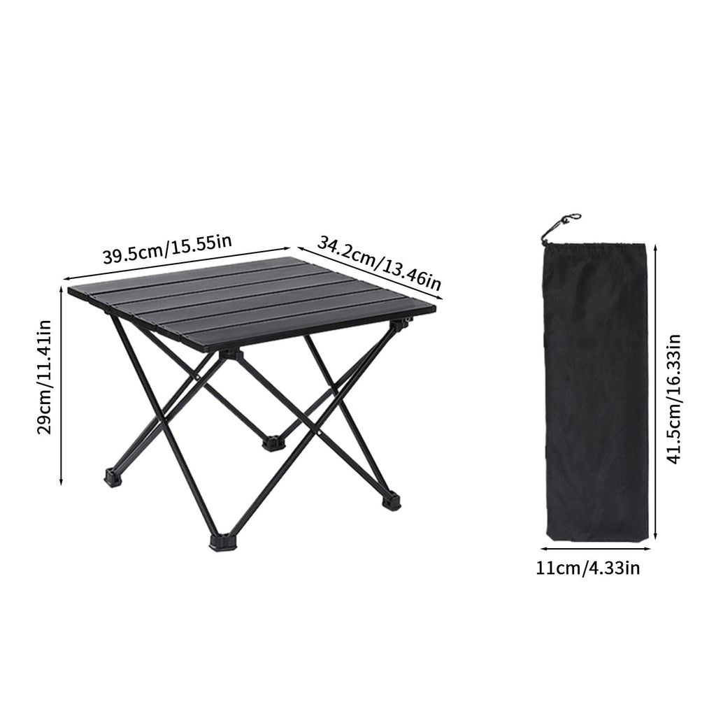 Oneshit Outdoor iron tabletop folding table Iron tabletop portable roller shutter table with large capacity storage bag Outdoor mini folding table suitable for camping Spring Clearance