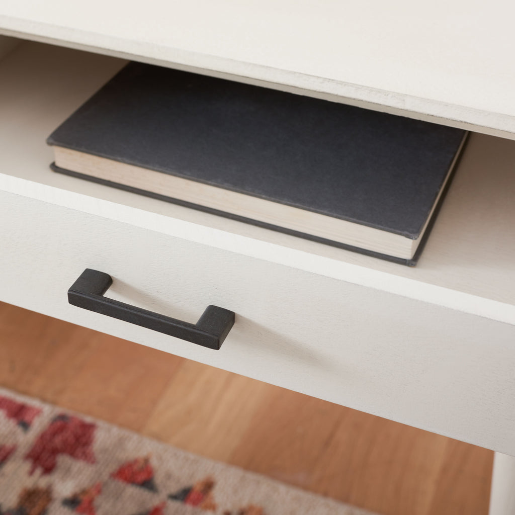 SAFAVIEH O'Dwyer Solid Retro 2 Drawer Writing Desk, Distressed White