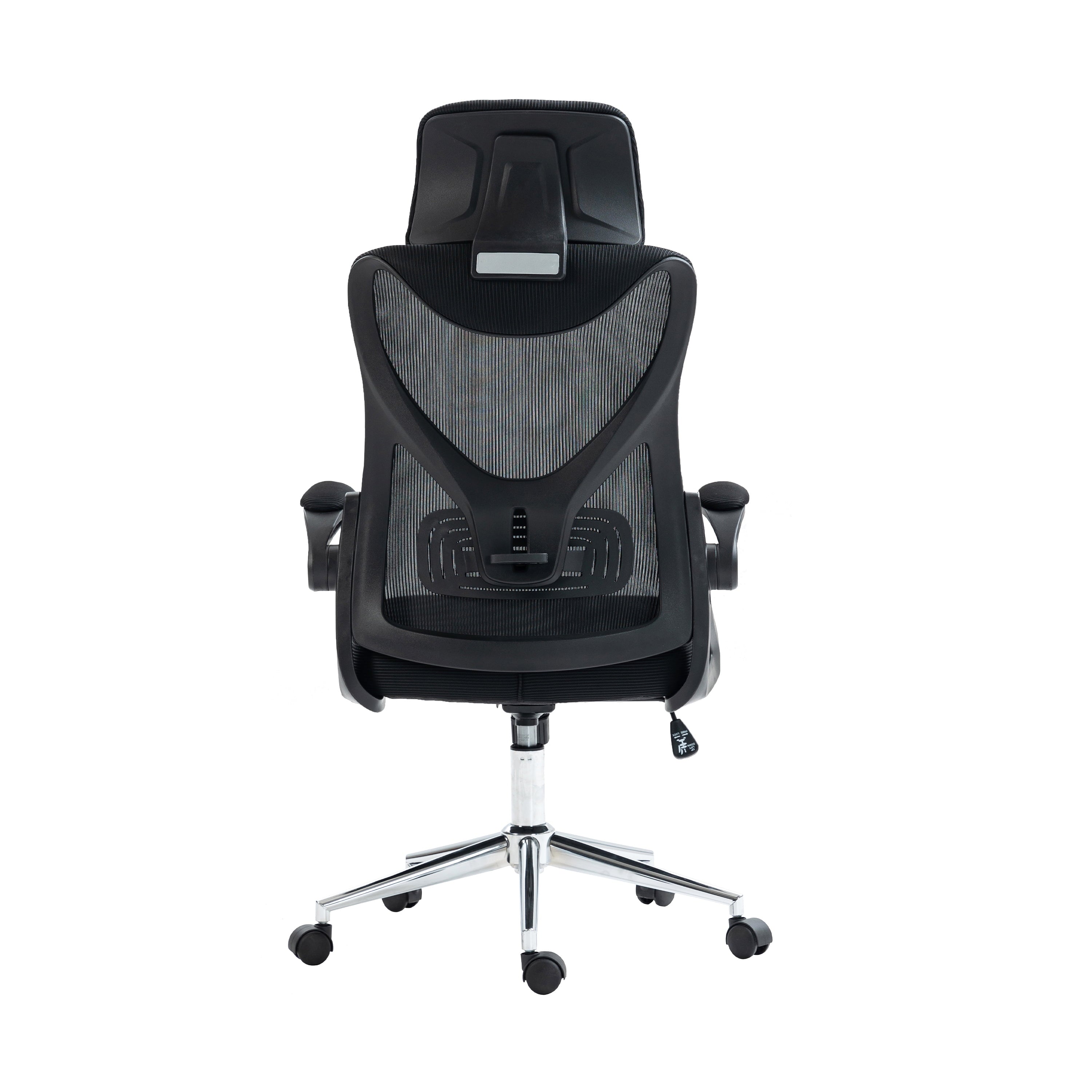Techni Mobili Essential Ergonomic Office Chair with Lumbar Support & Adjustable Headrest, Black RTA-3263C-BK