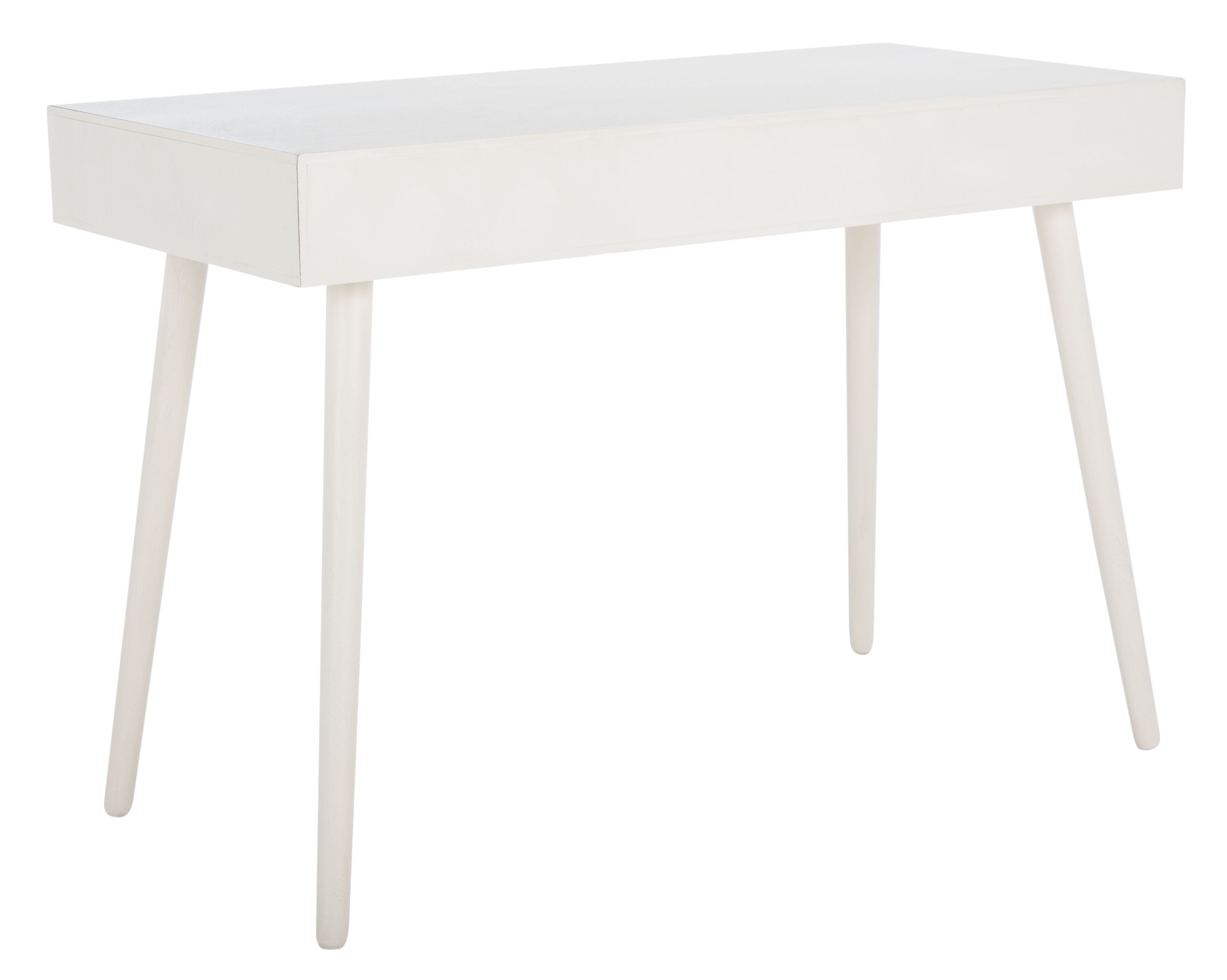 SAFAVIEH O'Dwyer Solid Retro 2 Drawer Writing Desk, Distressed White