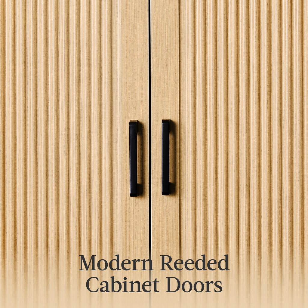 Best Choice Products 72in Tall Arched 5-Tier Bookshelf Storage Cabinet w/ Adjustable Shelves - Natural Oak