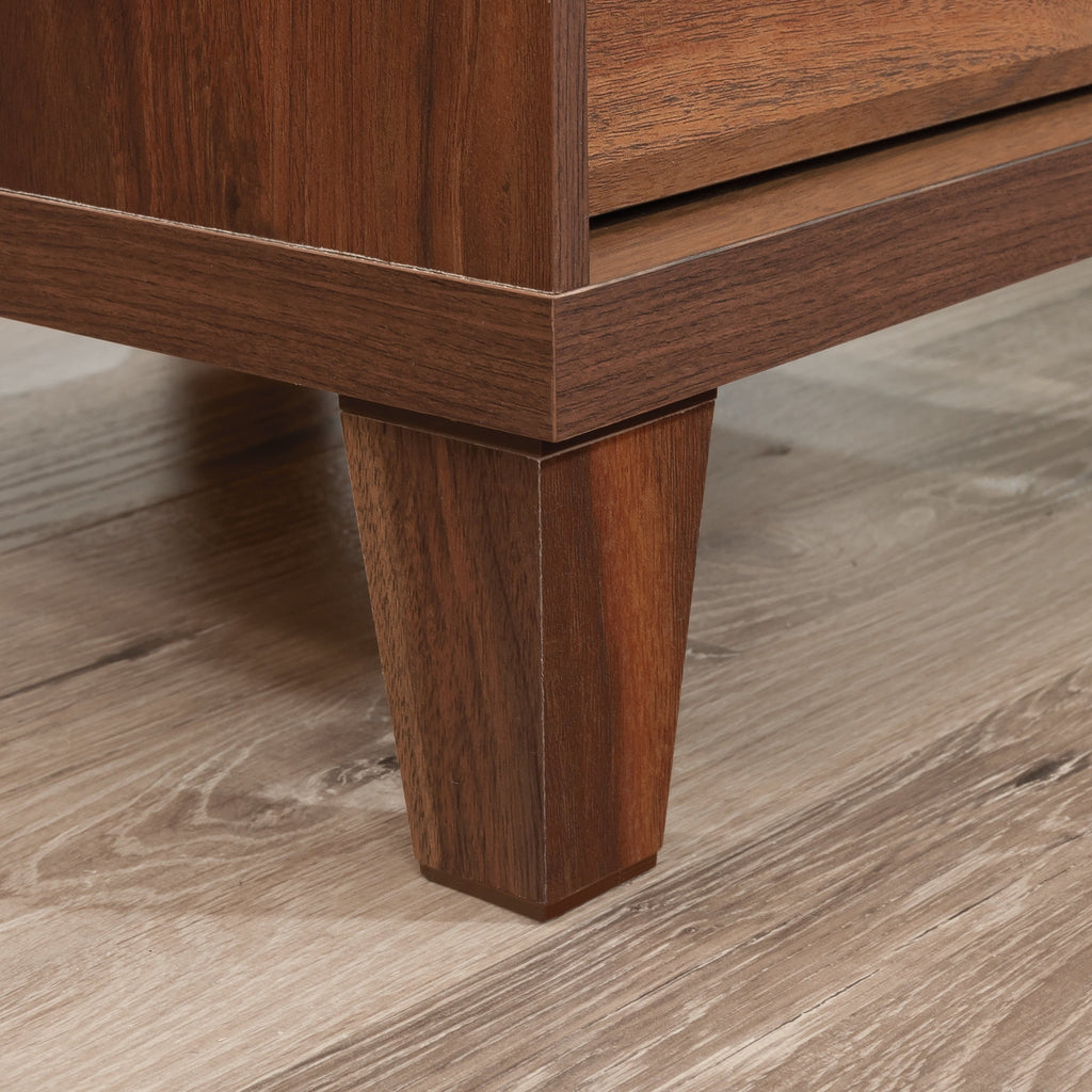 Sauder Willow Place L-Shaped Home Office Desk, Grand Walnut Finish