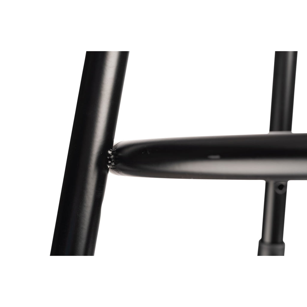 18.5 -26.5" Height Adjustable Heavy Duty Steel Stool with Backrest - Black