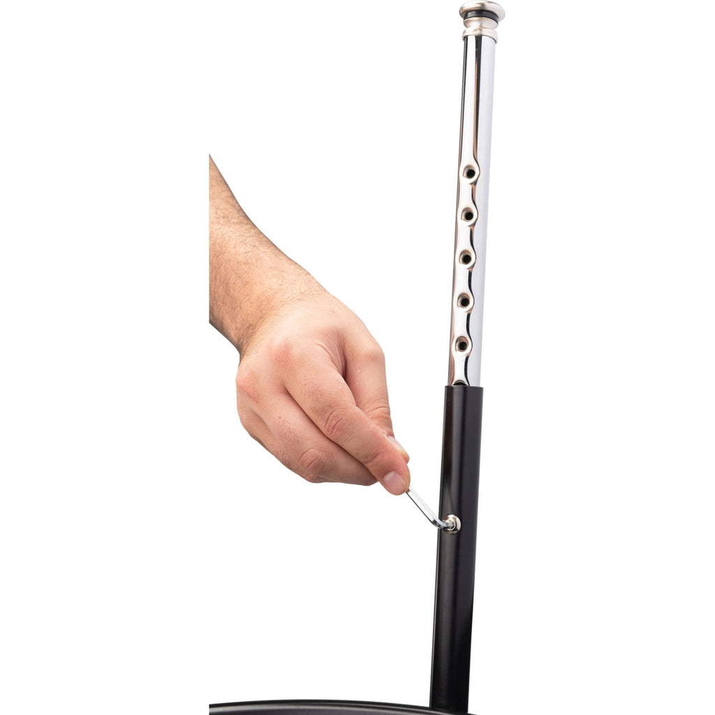 18.5 -26.5" Height Adjustable Heavy Duty Steel Stool with Backrest - Black