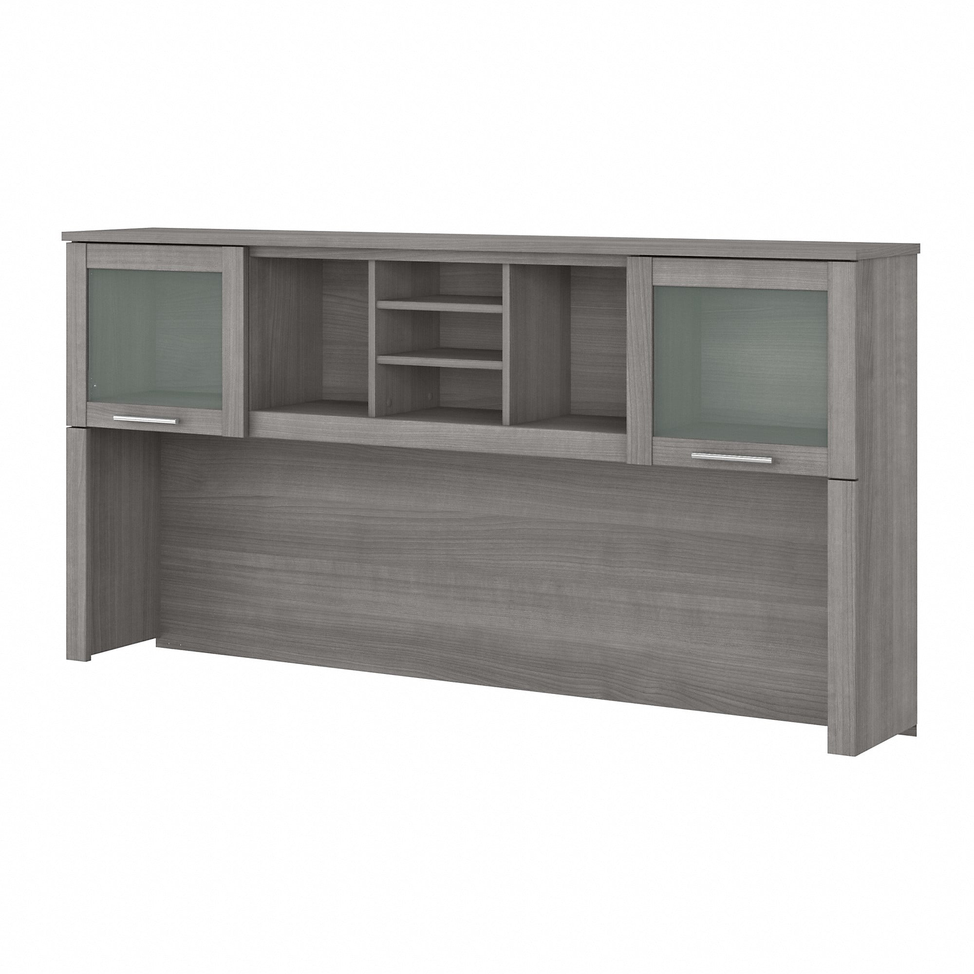 Bush Furniture Somerset 2-Door 72” Hutch with Storage, Storm Gray