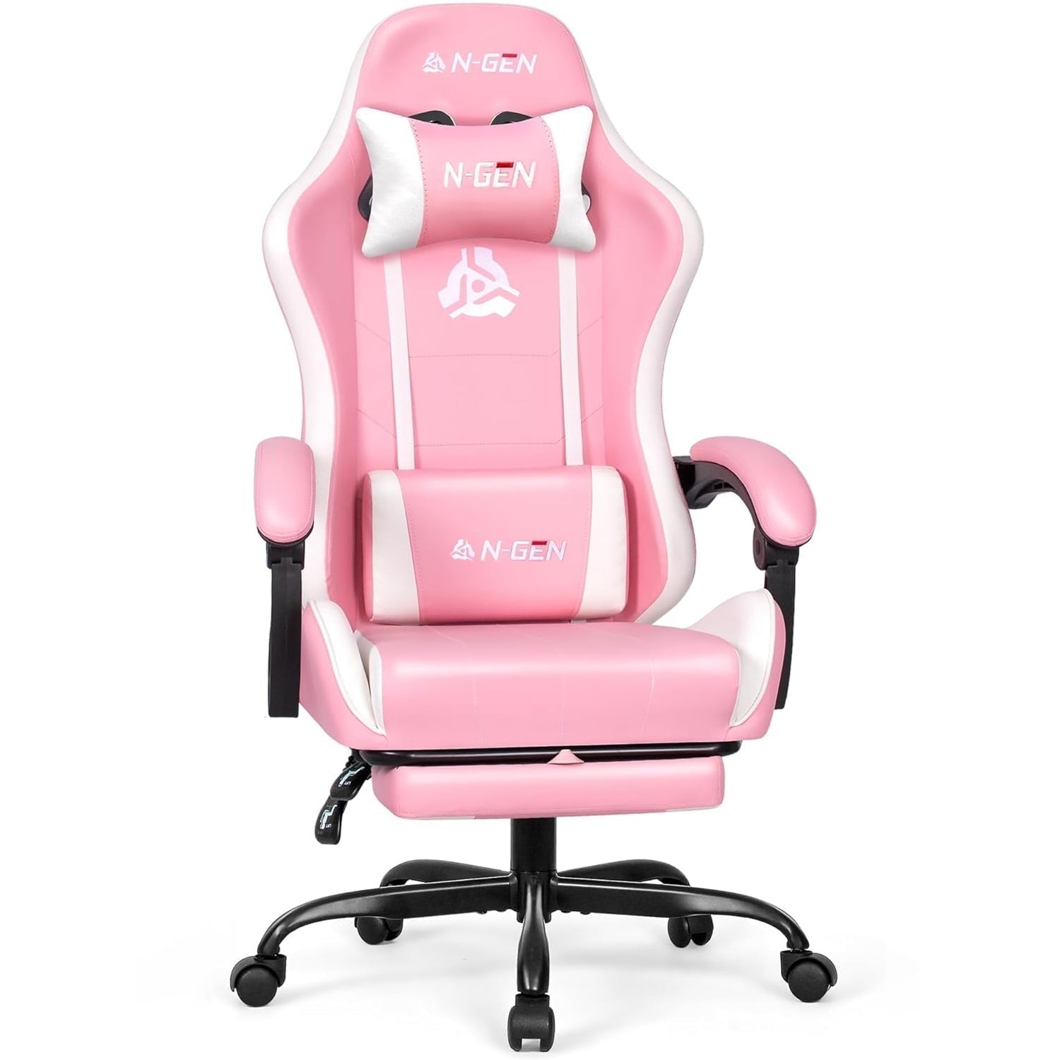 CELTOSS Red Office Gaming Chair with Footrest & Lumbar Support, Ergonomic Adjustable Computer Chair with Swivel Seat & Headrest