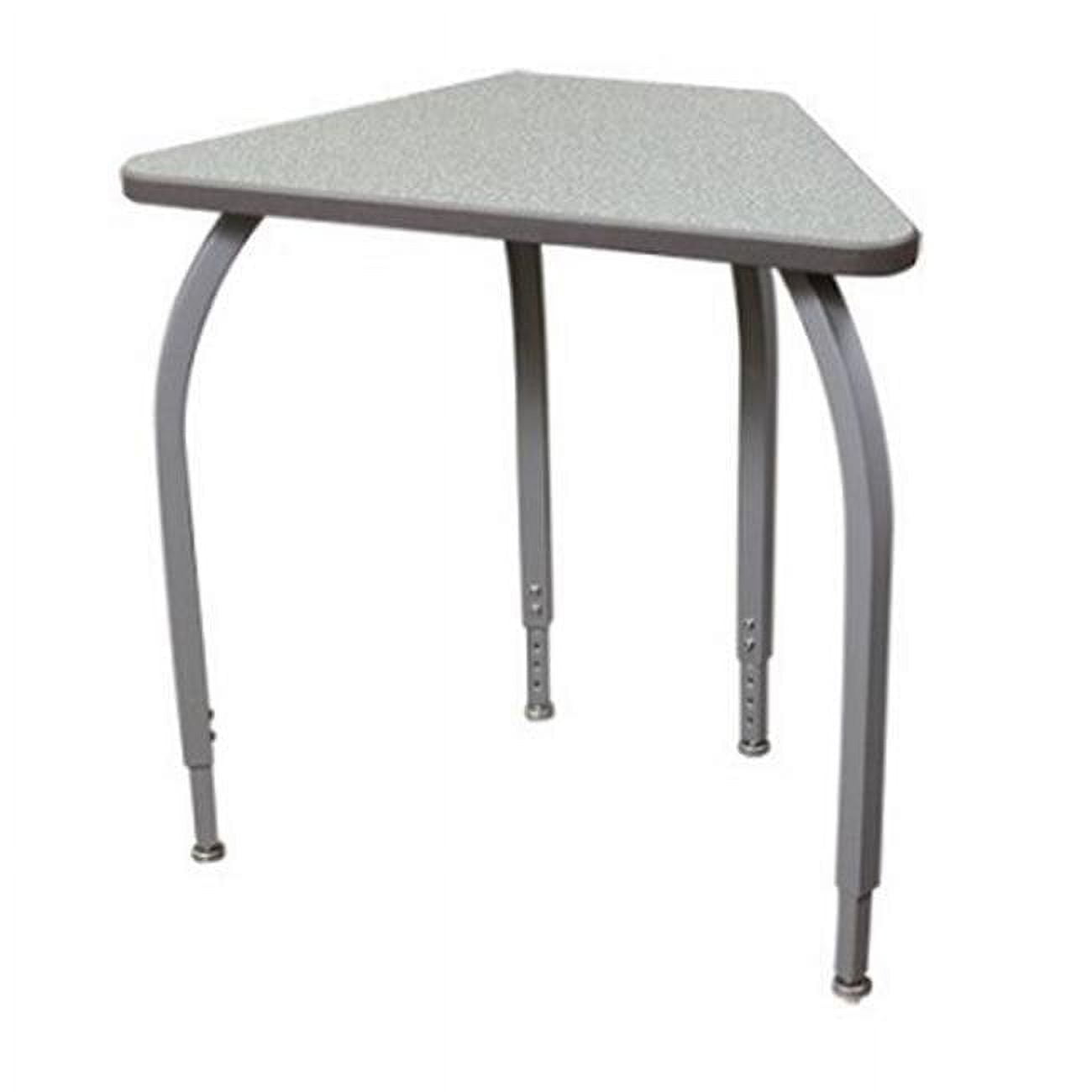 Elo Furniture Series ELO7216-ADJ-SS-25 Elo 18 x 30 Connect 6 desk- 4 Adjustable Smooth Silver Legs- Black Beveled Lotz Armor Edge- Grey Nebula Laminate Top