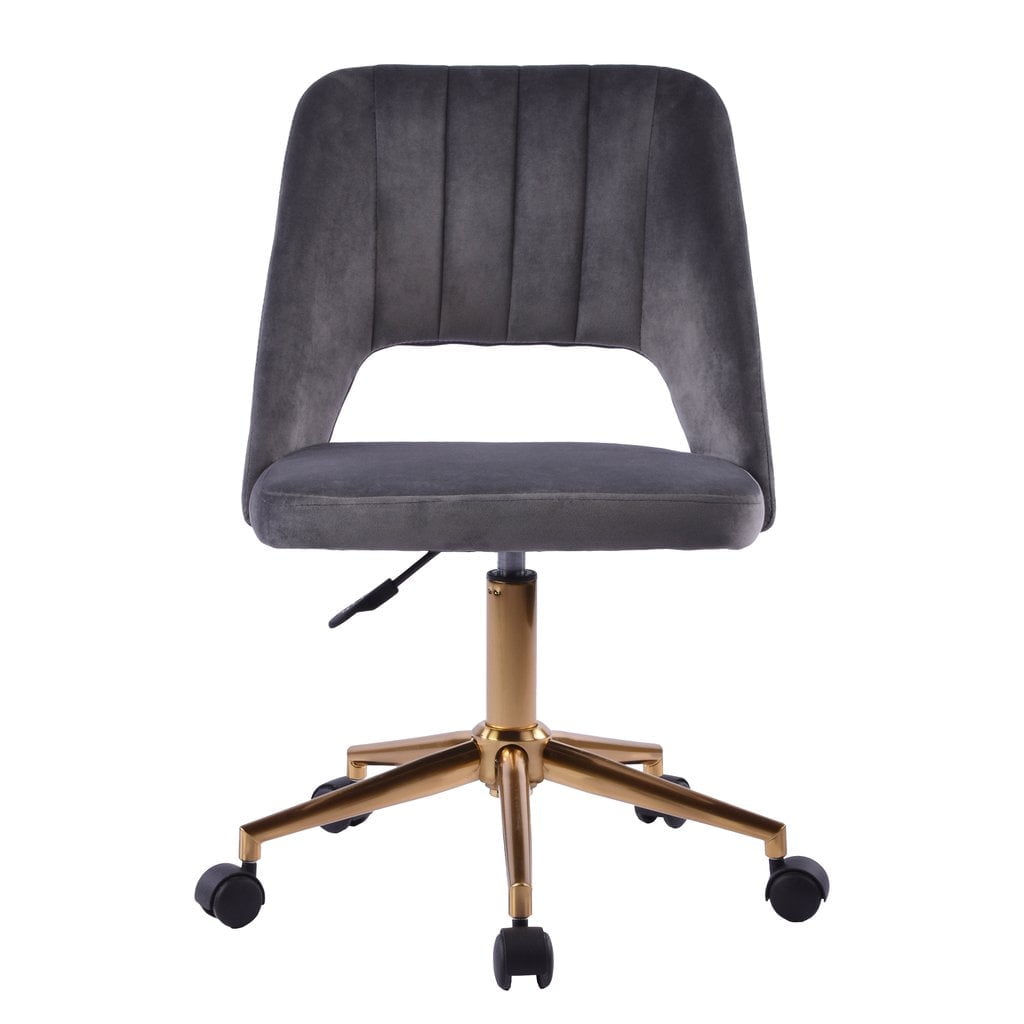 Impressions Vanity Maya Vanity Chair with 360 Degree Rotation, Modern Makeup Desk Chair (Pink Velvet)