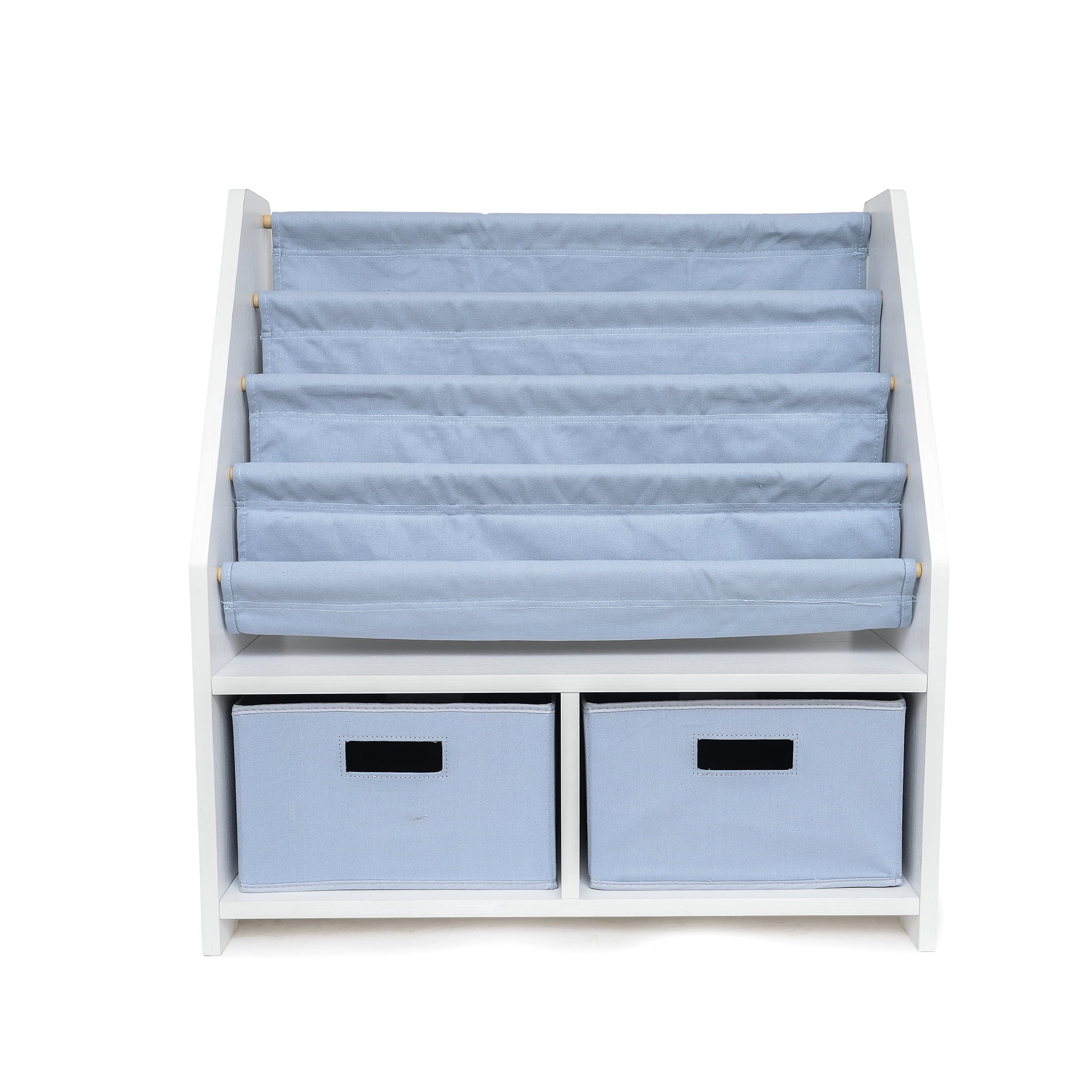 WonkaWoo Kids Sling Wooden Bookshelf for Toddlers and Small Children