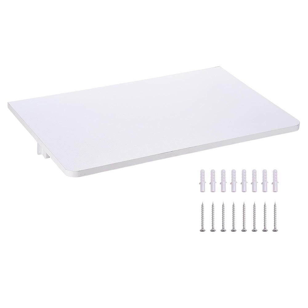 Yescom Wall Mounted Floating Folding Desk Wooden PC Dining Drop Leaf Table 24"x16" 50lbs Weight Capicity for Study White