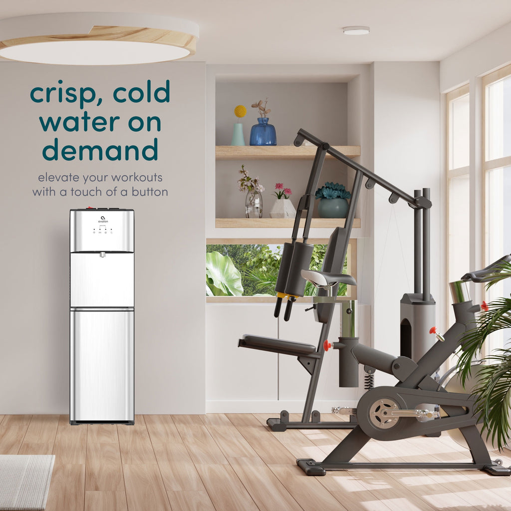 Avalon Bottom Loading Stainless Steel Water Cooler with Filtration, 5 Gallon Capacity