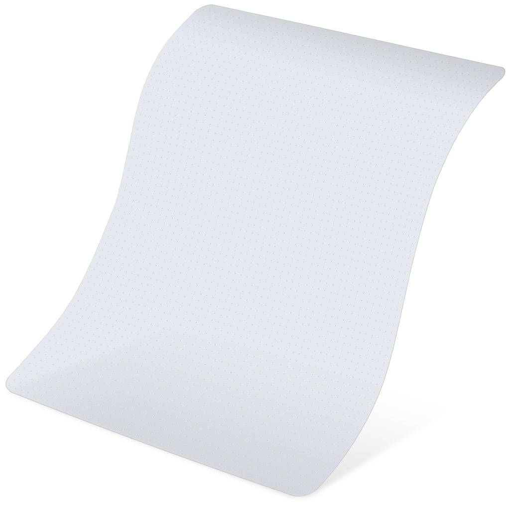 ZenSports 46"W x 60"L Clear PVC Chair Mat Office Mat for Carpet W/Cleats, Phthalate Free