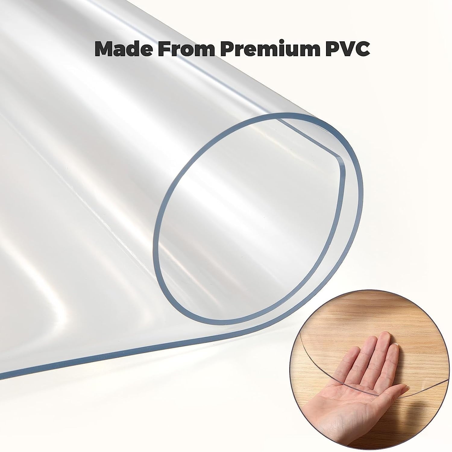 Yecaye PVC Heavy Duty Desk Chair Floor Mat for Hardwood Floor 36" x 48", Home Office Protector Mat, Clear