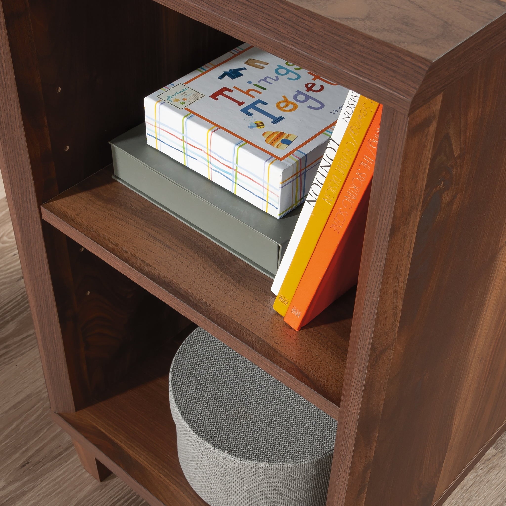 Sauder Willow Place L-Shaped Home Office Desk, Grand Walnut Finish