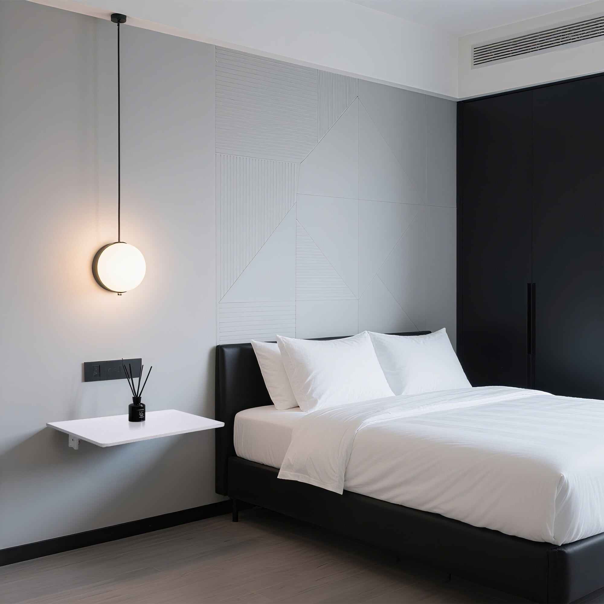 Yescom Wall Mounted Floating Folding Desk Wooden PC Dining Drop Leaf Table 24"x16" 50lbs Weight Capicity for Study White