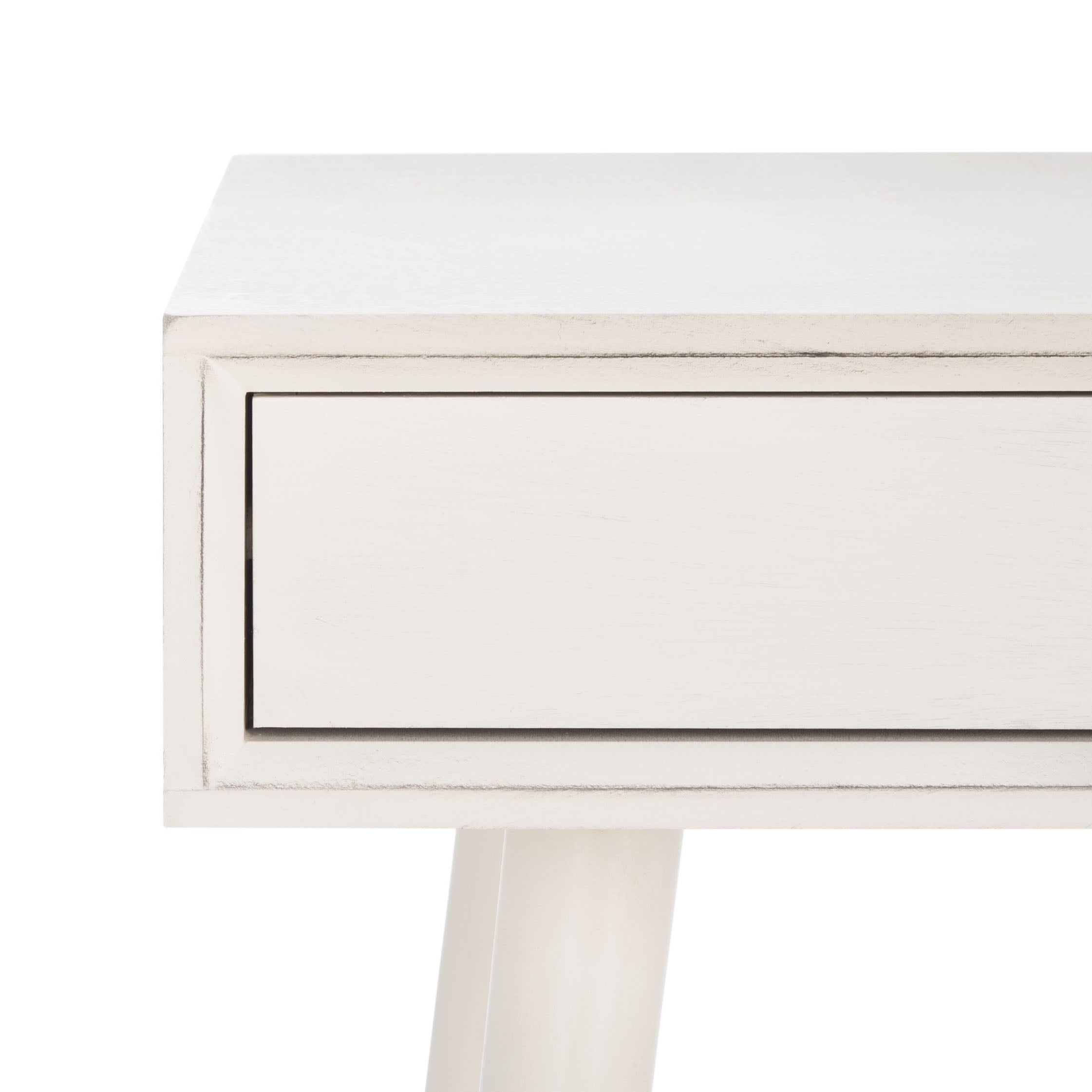 SAFAVIEH O'Dwyer Solid Retro 2 Drawer Writing Desk, Distressed White